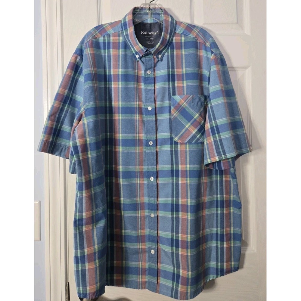 Stillwater Supply Co‎ XXLarge Button Down Plaid Shirt Short Sleeve Casual